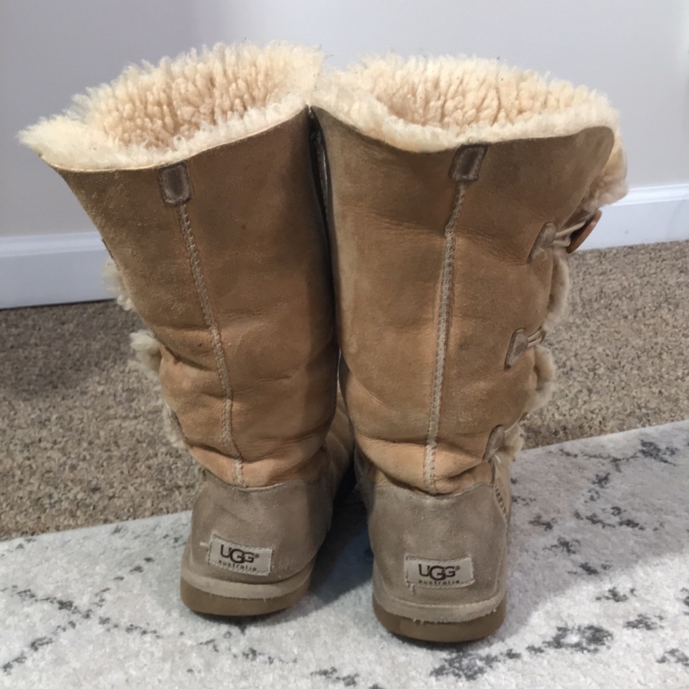 Ugg Tan Three Button Boots Size 7 - image 4